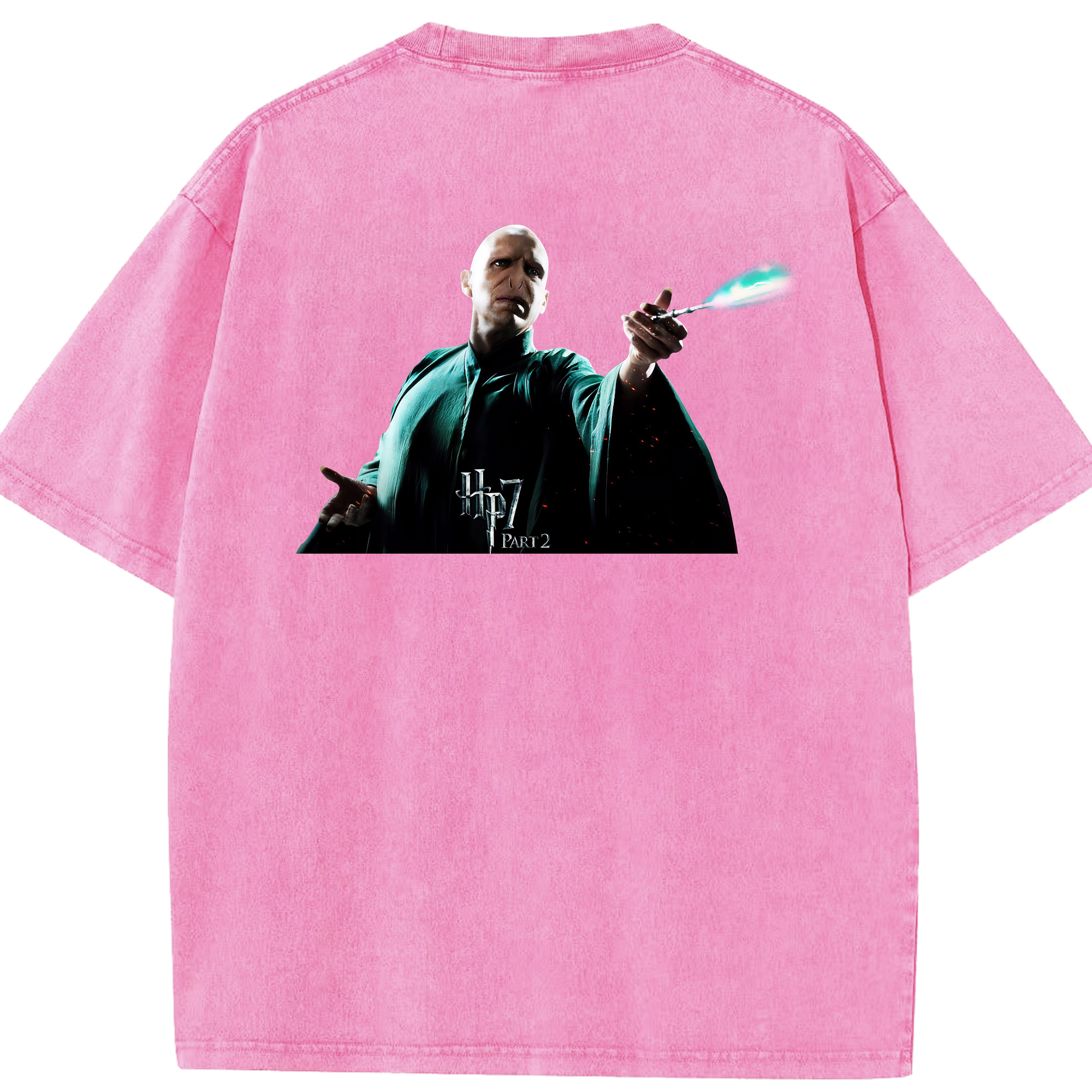 （画像用） Harry Potter ハリー・ポッターシリーズ 綿100% ヴィンテージ風 半袖Tシャツ（背面プリント）